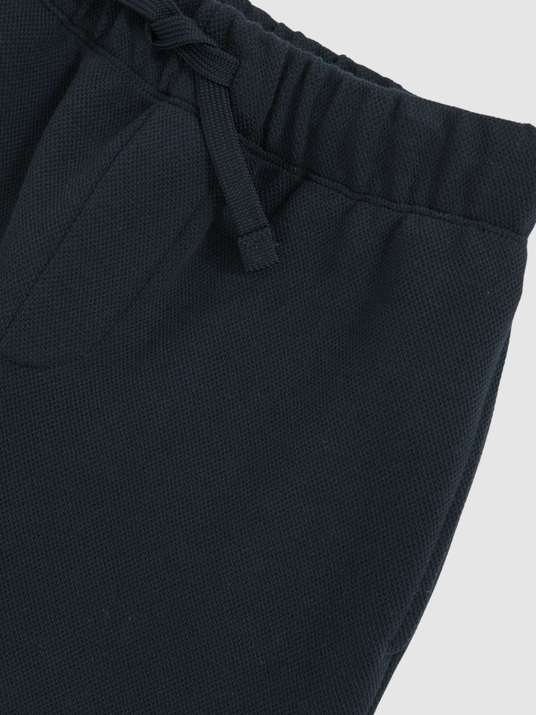 Cotton-Blend Textured Cuffed Joggers in Navy Children & Baby | Reiss