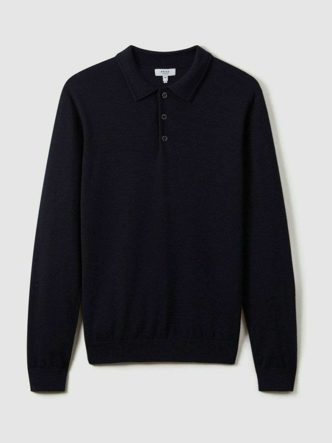 Merino Wool Polo Shirt in Navy Men | Reiss