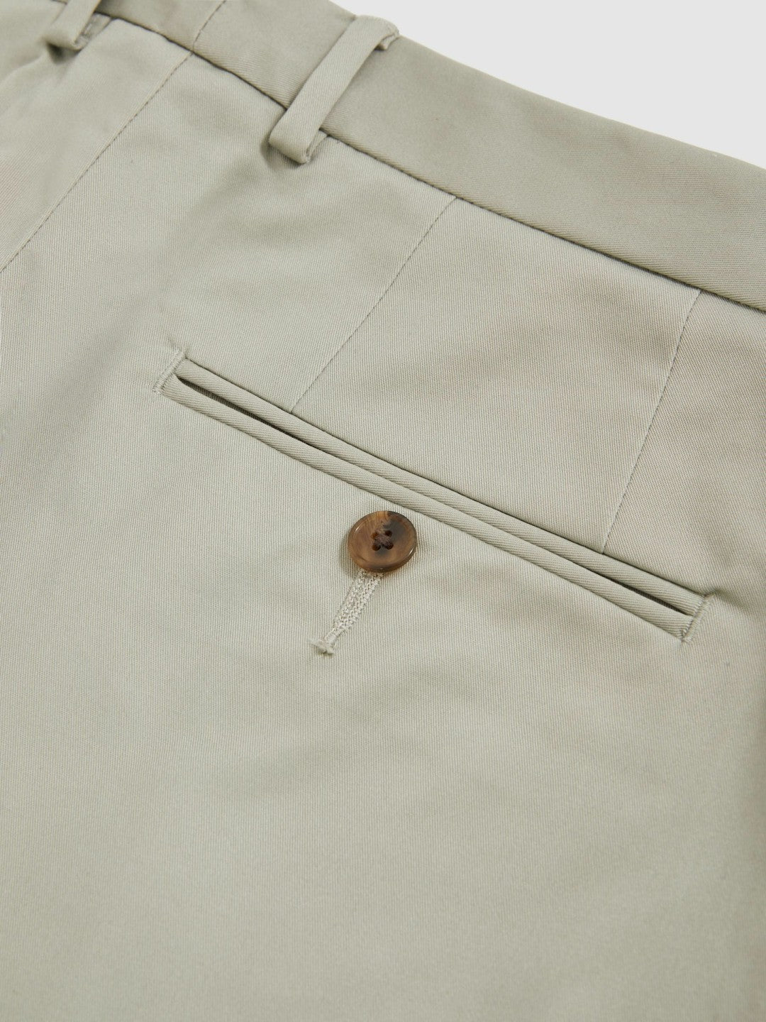 Cotton Chino Shorts With Stretch in Soft Sage Men | Reiss