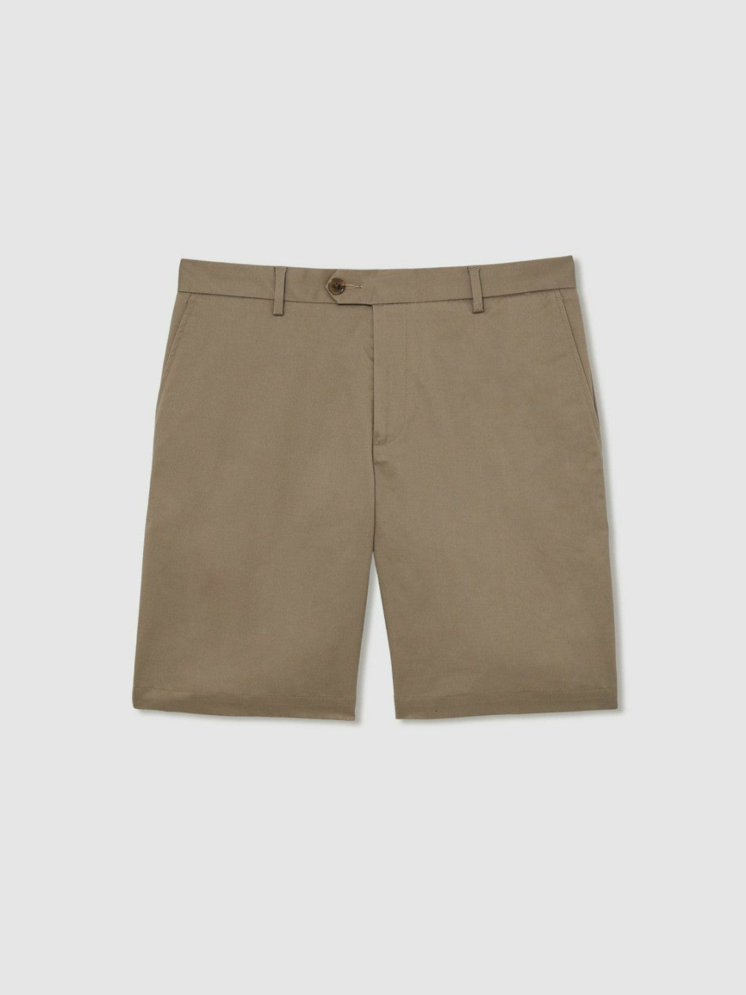 Oe Hampton Cotton Chino Shorts with Stretch in Taupe Men | Reiss