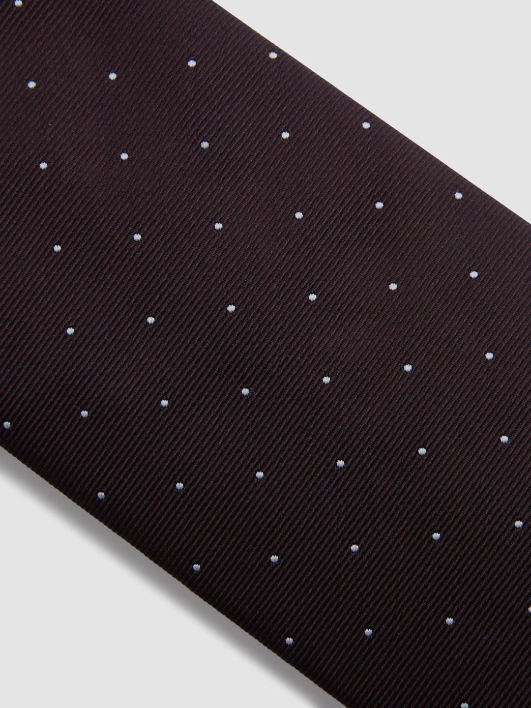 Polka Dot Silk Tie in Burgundy Men | Reiss