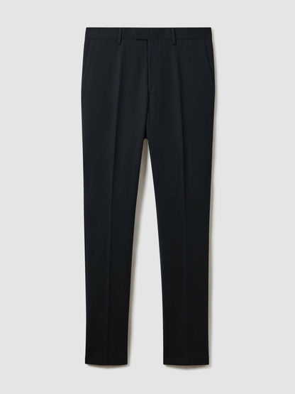 Slim Fit Cotton Blend Chinos in Navy Men | Reiss