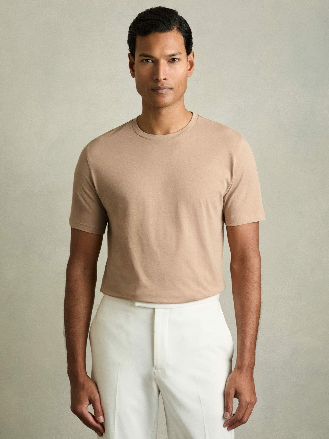 Cotton-Jersey Crew-Neck T-shirts 3 Pack in Neutral Men | Reiss