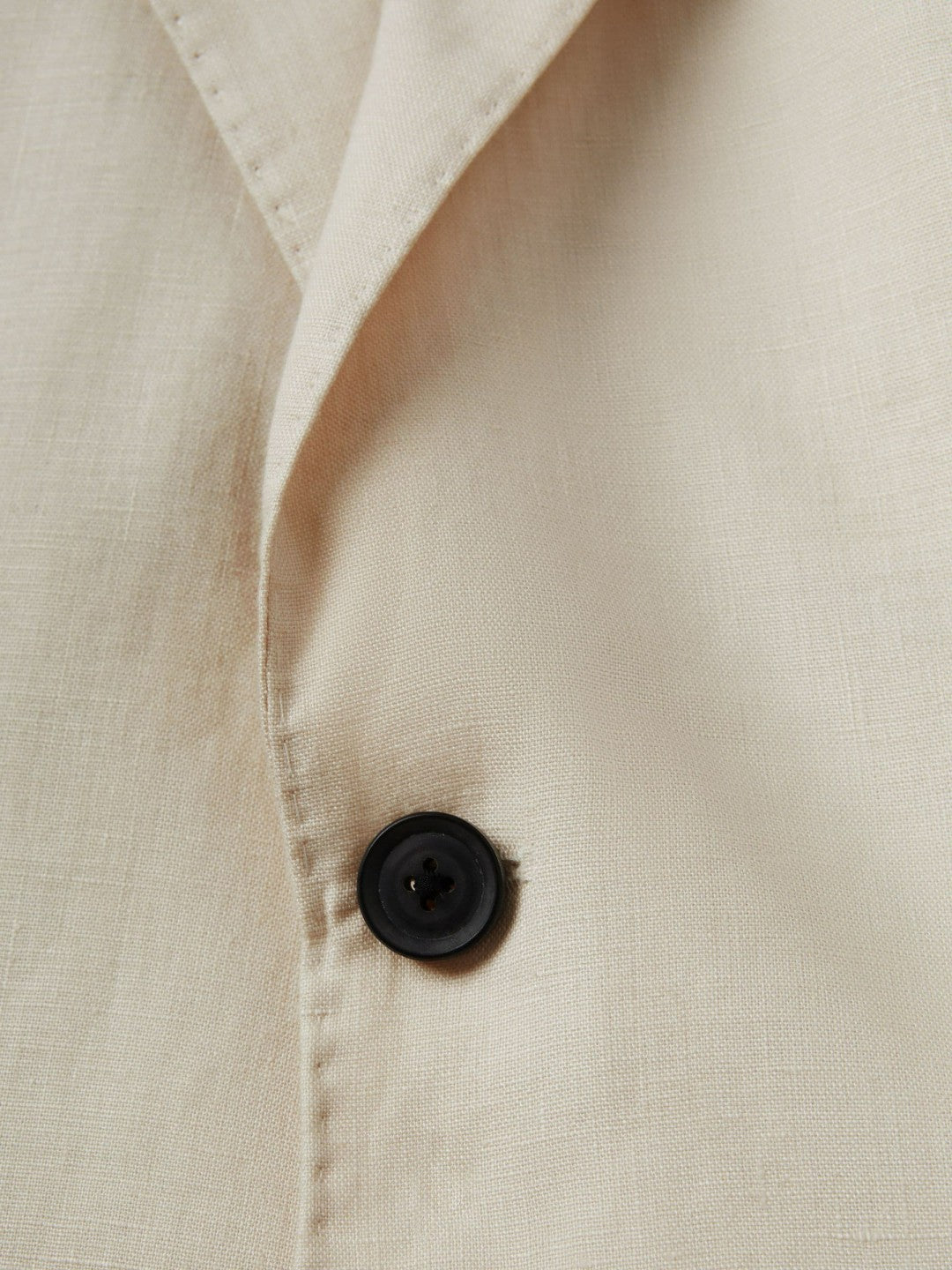 Slim-Fit Single Breasted Linen Blazer in Stone Men | Reiss