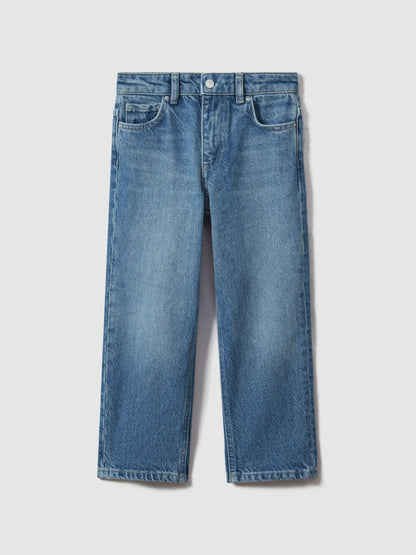 3-9 yrs Loose Fit Adjuster Jeans in Mid Blue Children & Baby | Reiss