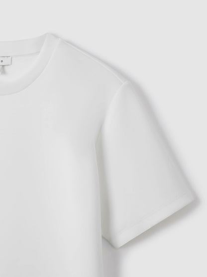 Interlock Jersey Crew Neck T-Shirt in White Men | Reiss