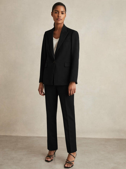 Slim Fit Suit Trousers in Black Women | Reiss