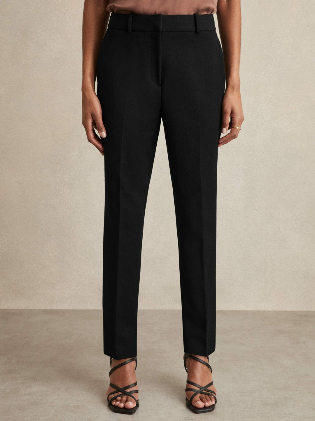Slim Fit Suit Trousers in Black Women | Reiss