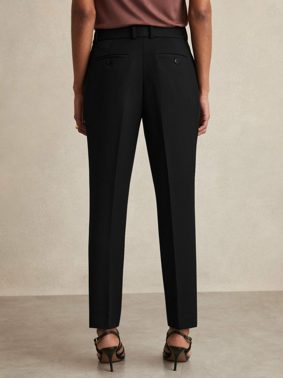 Slim Fit Suit Trousers in Black Women | Reiss
