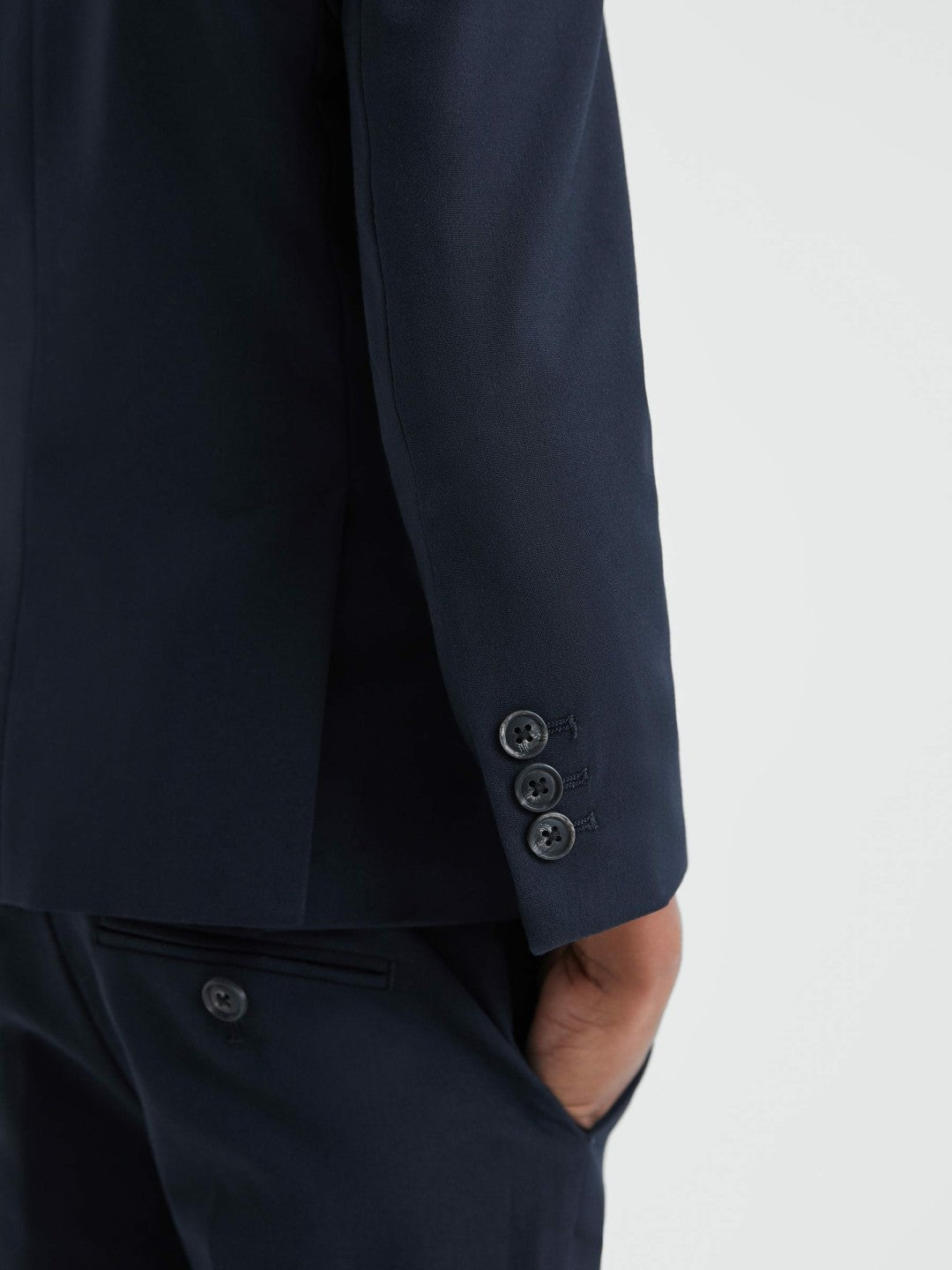 9-14 yrs Wool Blend Single Breasted Blazer in Navy Children & Baby | Reiss