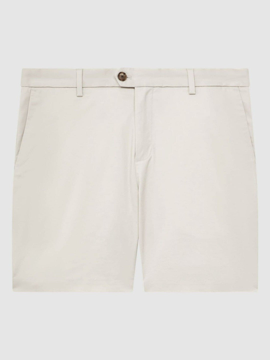 Short Length Casual Chino Shorts in Chalk Men | Reiss