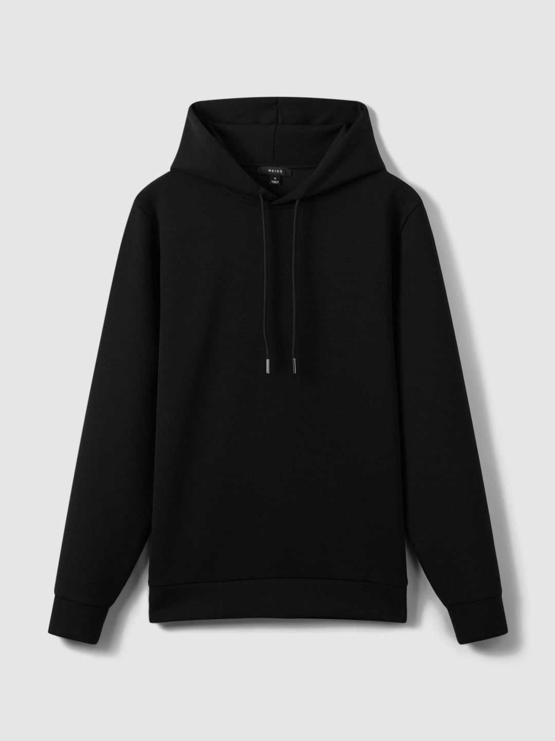 Interlock Jersey Drawstring Hoodie in Black Men | Reiss