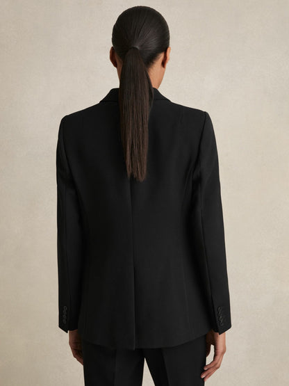 Petite Tailored Single Breasted Suit Blazer in Black Women | Reiss