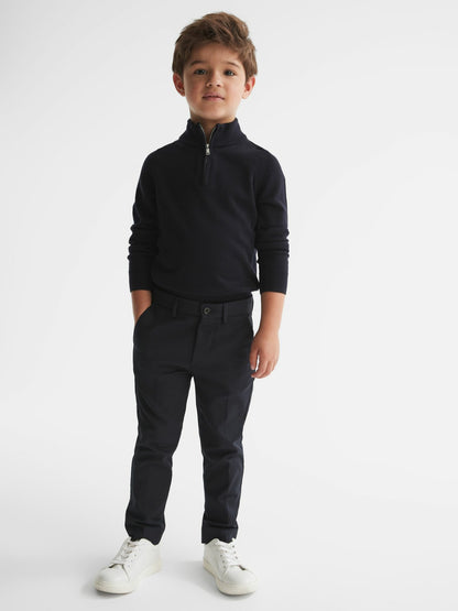 9-14 yrs Slim Fit Chinos in Navy Children & Baby | Reiss