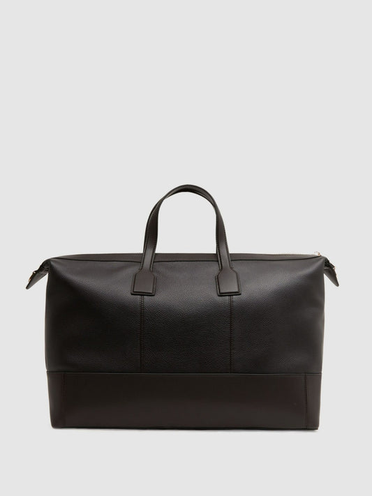Leather Holdall in Chocolate Men | Reiss