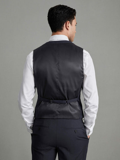 Modern Fit Wool Blend Waistcoat in Navy Men | Reiss