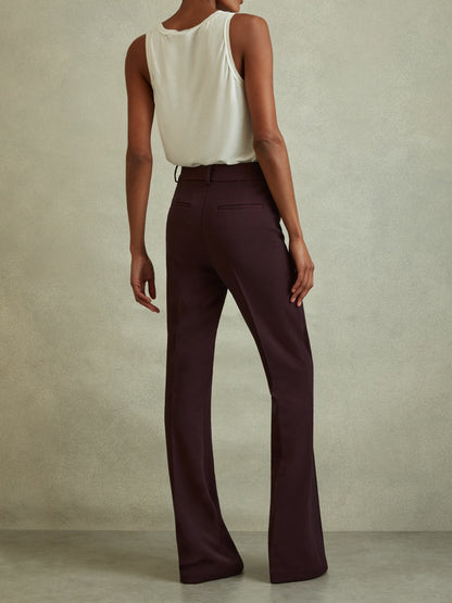 Flared Suit Trousers in Berry Women | Reiss