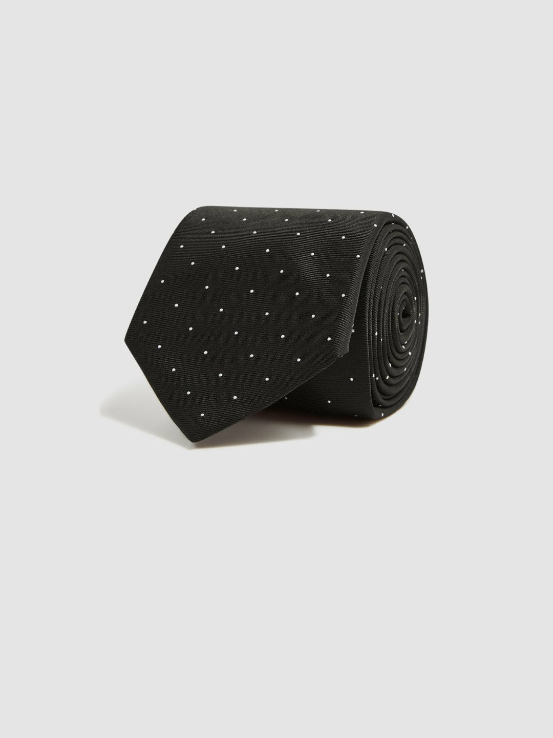 Polka Dot Silk Tie in Black Men | Reiss