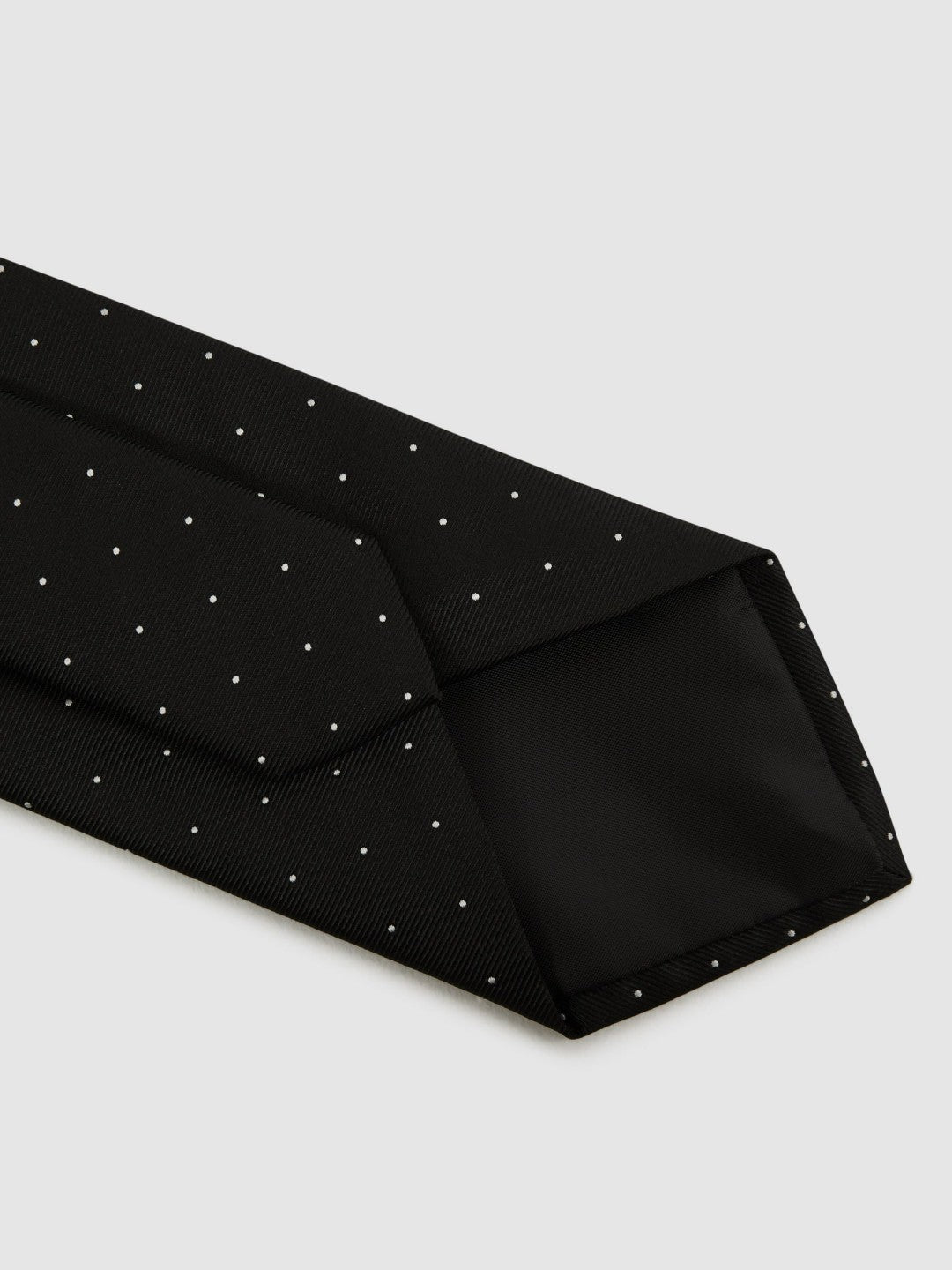 Polka Dot Silk Tie in Black Men | Reiss