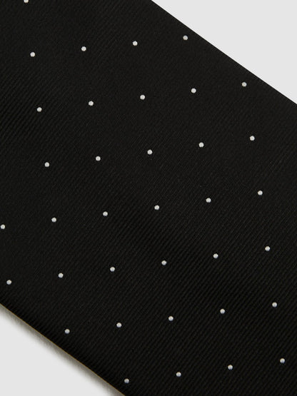 Polka Dot Silk Tie in Black Men | Reiss