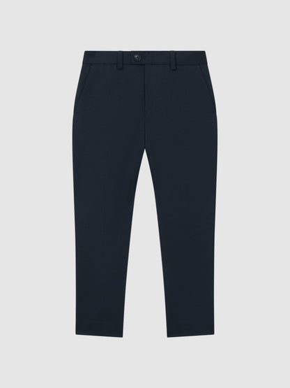 9-14 yrs Wool Blend Adjustable Trousers in Navy Children & Baby | Reiss