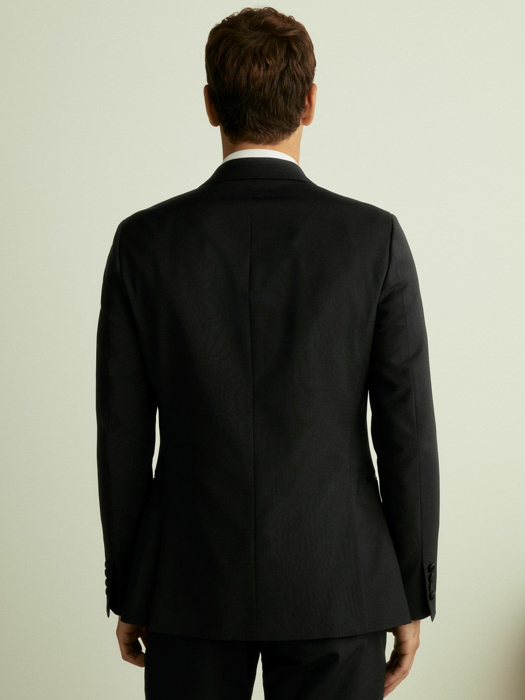 Double Breasted Tuxedo Slim Fit Jacket in Black Men | Reiss