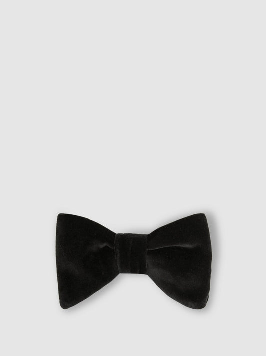 Velvet Bow Tie in Black Men | Reiss