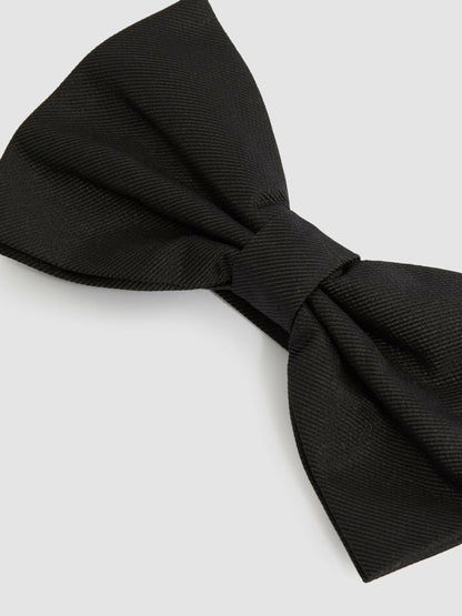 Grosgrain Silk Bow Tie in Black Men | Reiss