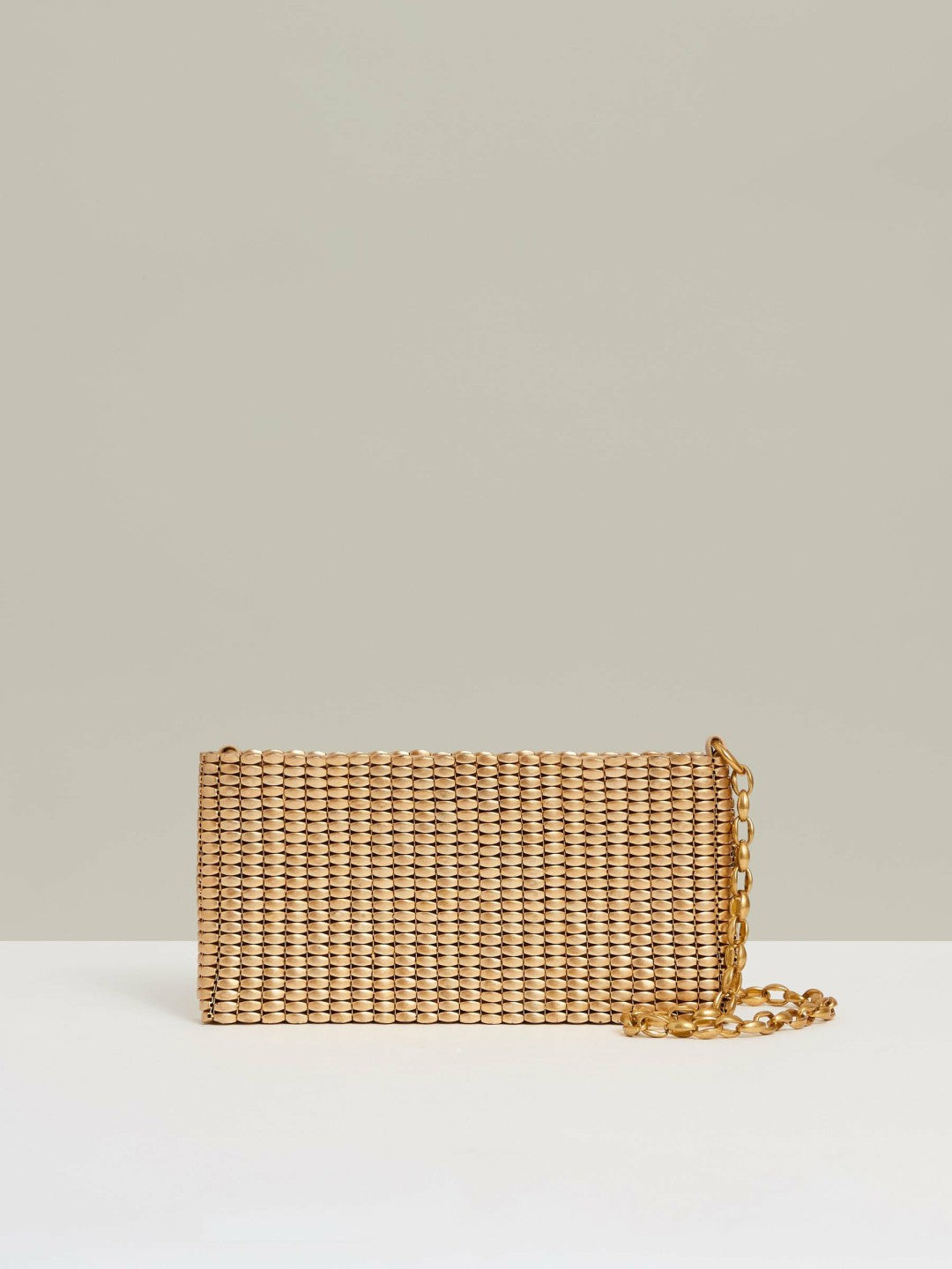 Beaded Removable Strap Shoulder Bag in Gold Women | Reiss