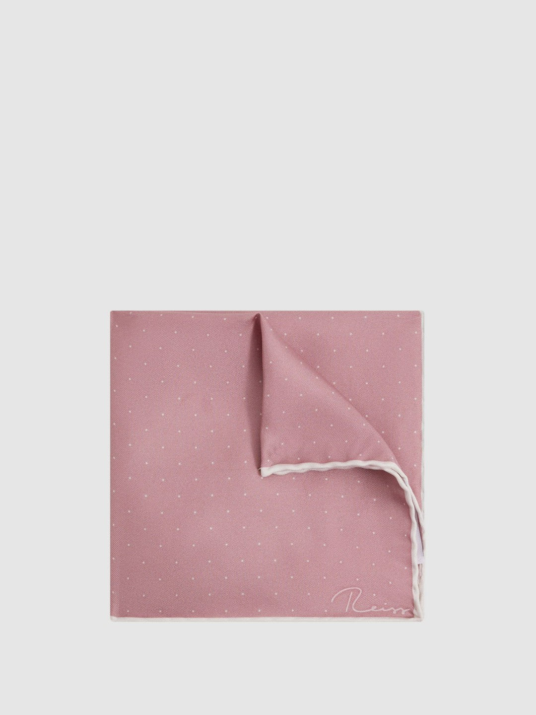 Polka Dot Silk Pocket Square in Pink Men | Reiss