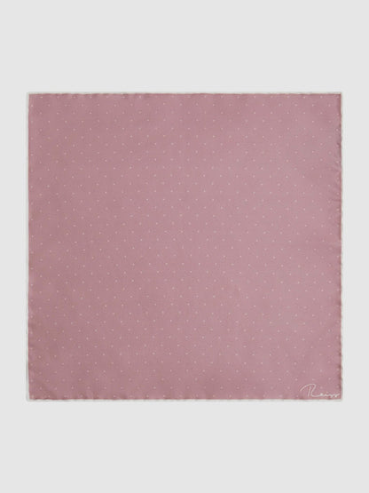 Polka Dot Silk Pocket Square in Pink Men | Reiss