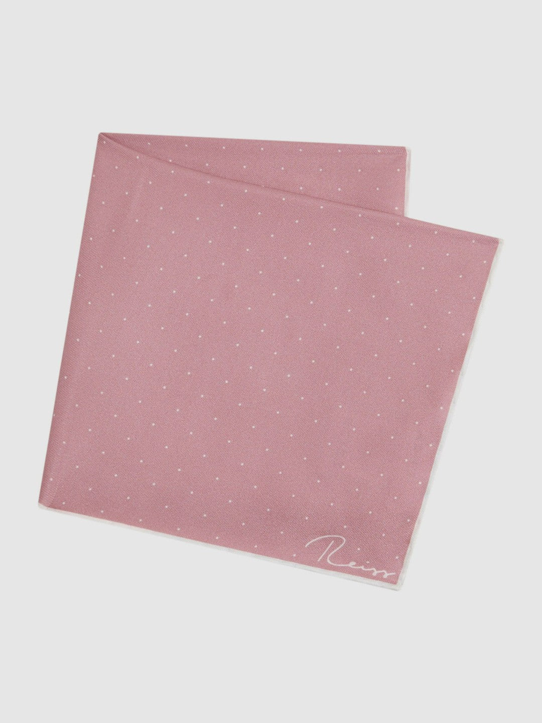 Polka Dot Silk Pocket Square in Pink Men | Reiss