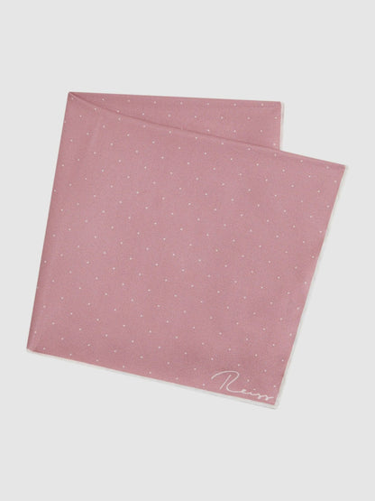 Polka Dot Silk Pocket Square in Pink Men | Reiss