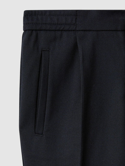3-9 yrs Relaxed Elasticated Trousers with Turn-Ups in Navy Children & Baby | Reiss
