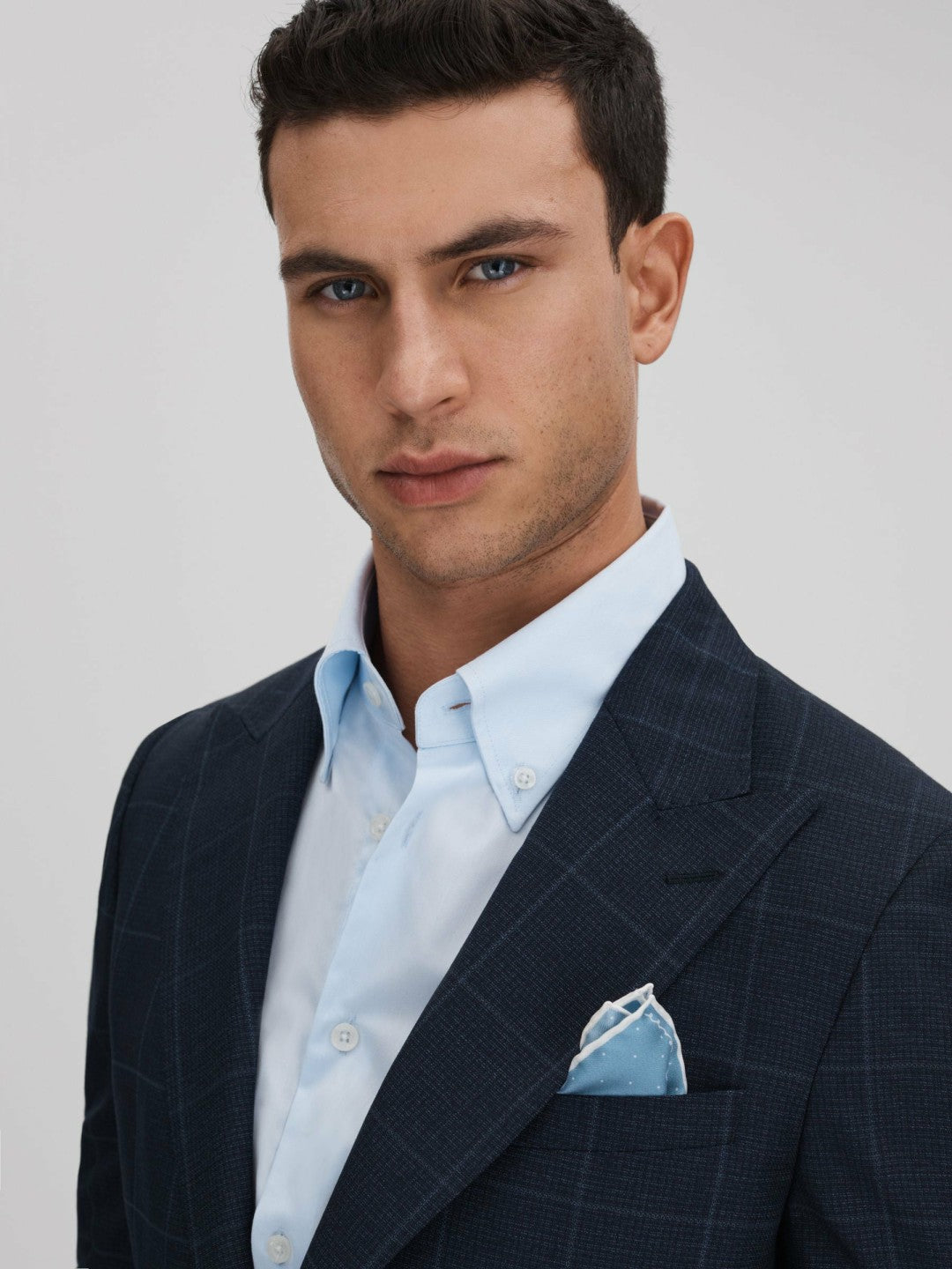 Polka Dot Silk Pocket Square in Blue Men | Reiss