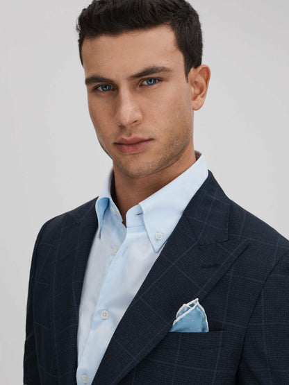 Polka Dot Silk Pocket Square in Blue Men | Reiss