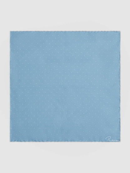 Polka Dot Silk Pocket Square in Blue Men | Reiss