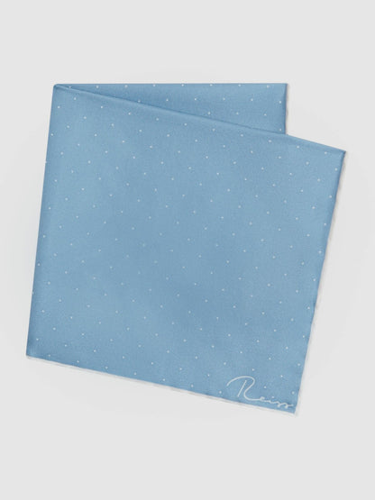 Polka Dot Silk Pocket Square in Blue Men | Reiss
