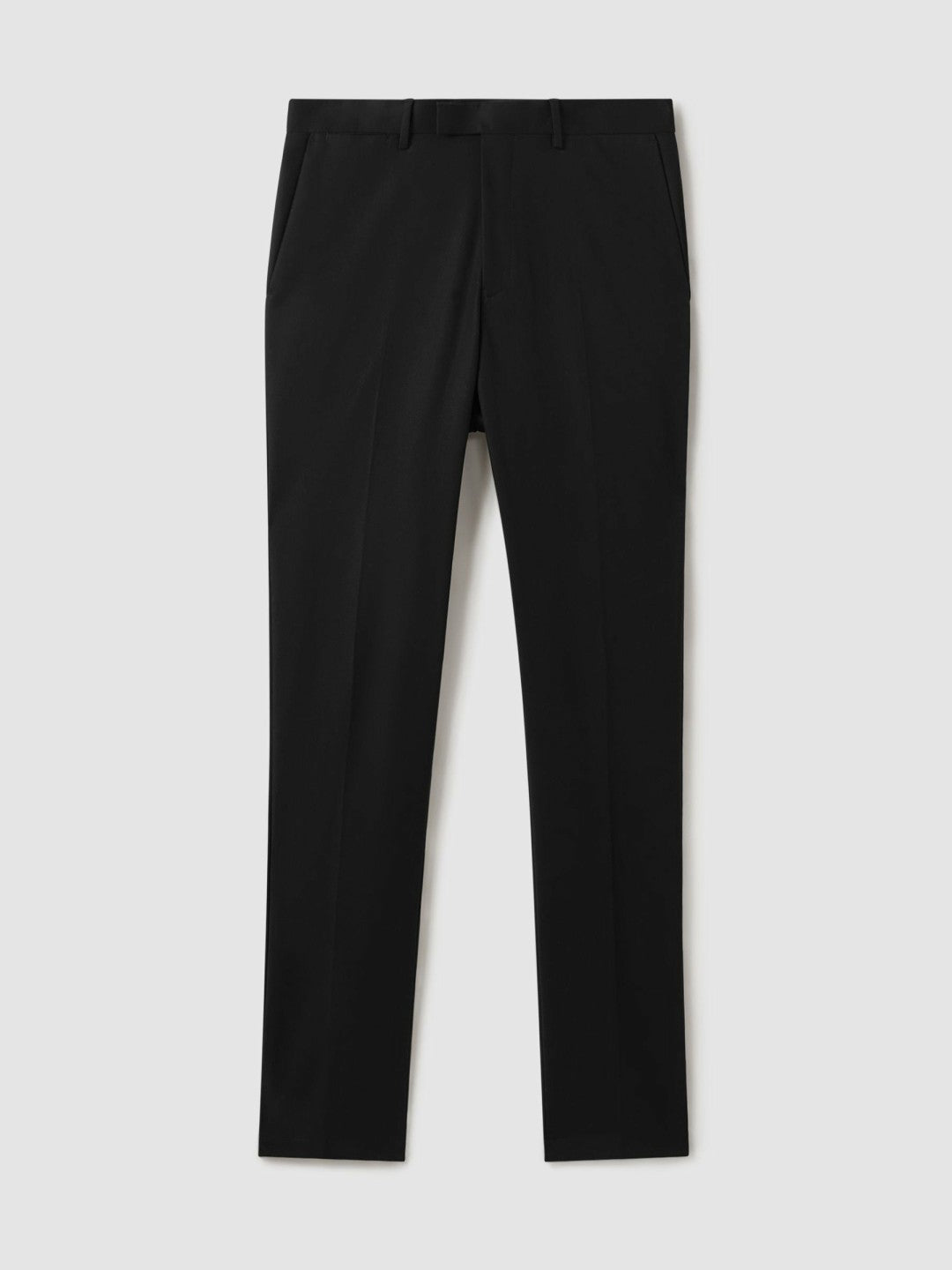 Slim Fit Cotton Blend Chinos in Black Men | Reiss