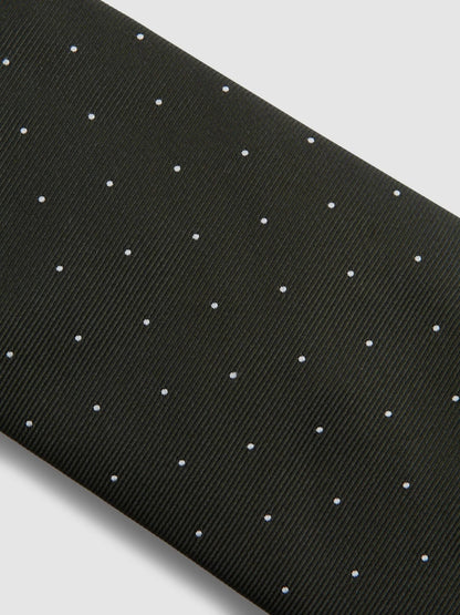 Polka Dot Silk Tie in Dark Green Men | Reiss