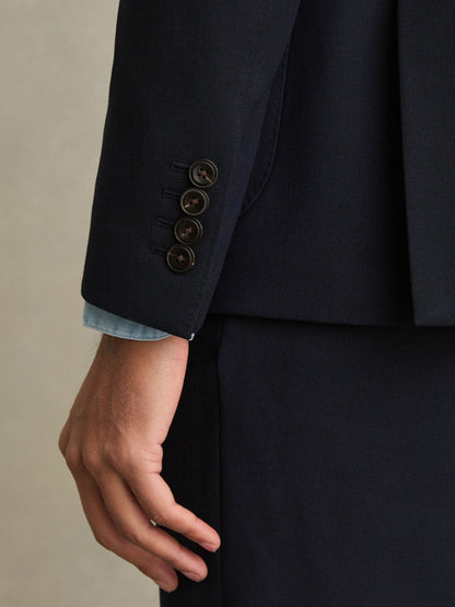 Double Breasted Suit Blazer Slim Fit in Navy Men | Reiss