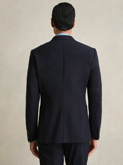 Double Breasted Suit Blazer Slim Fit in Navy Men | Reiss
