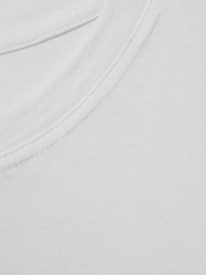 Cotton Capped Sleeve T-Shirt in White Women | Reiss
