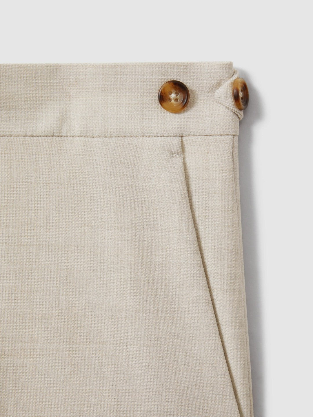 Slim Fit Side Adjuster Trousers in Stone Men | Reiss