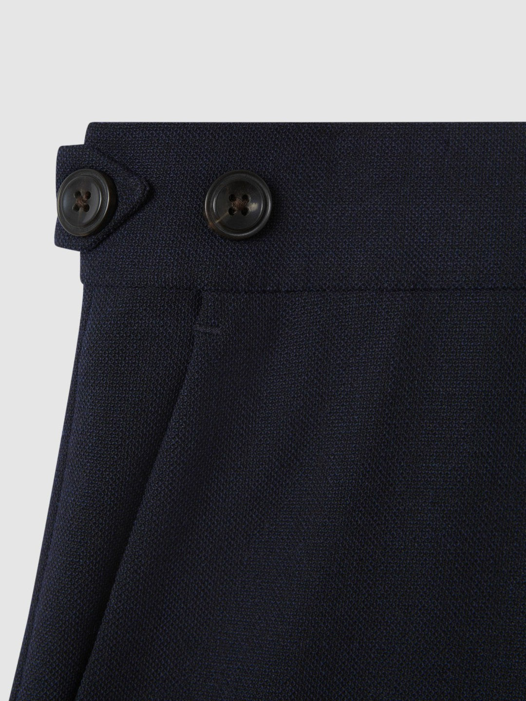 Slim Fit Side Adjuster Trousers in Navy Men | Reiss