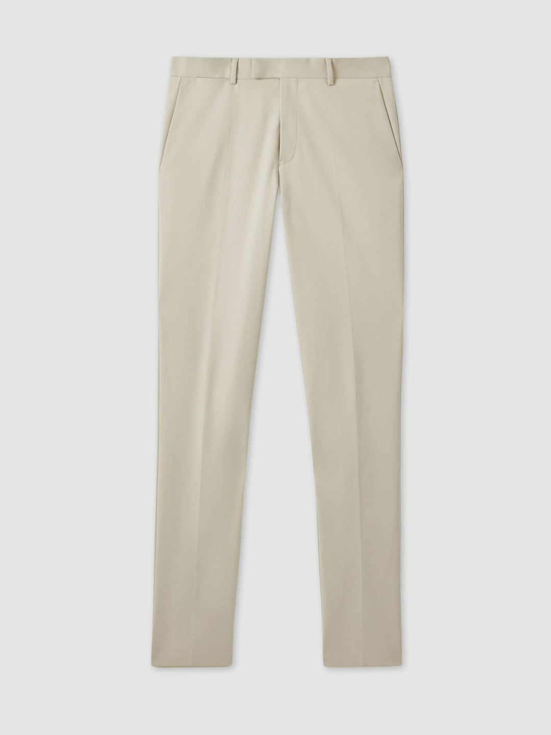 Slim Fit Cotton Blend Chinos in Stone Men | Reiss