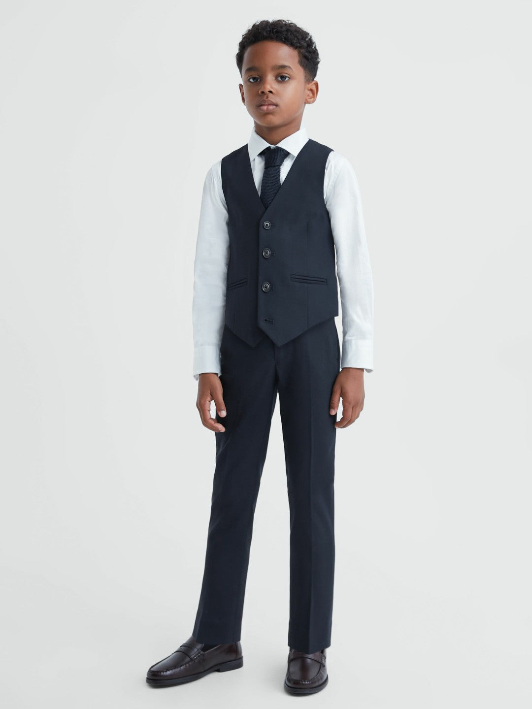 3-9 yrs Wool Blend Waistcoat in Navy Children & Baby | Reiss