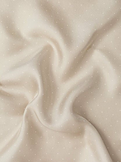 Polka Dot Silk Pocket Square in Stone Men | Reiss