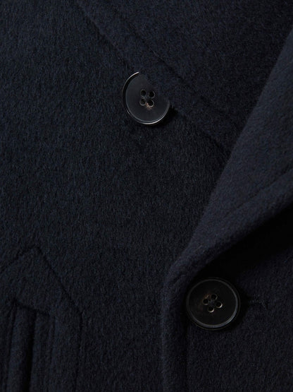 9-13 yrs Wool Blend Twill Double Breasted Coat in Navy Children & Baby | Reiss