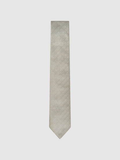 Polka Dot Silk Tie in Champagne Men | Reiss